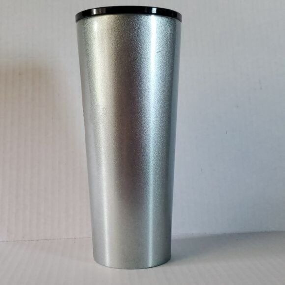 16 Oz Starbucks Metal Cold Travel Tumbler Straw Cup Mug Silver Coffee Tea - Picture 5 of 14